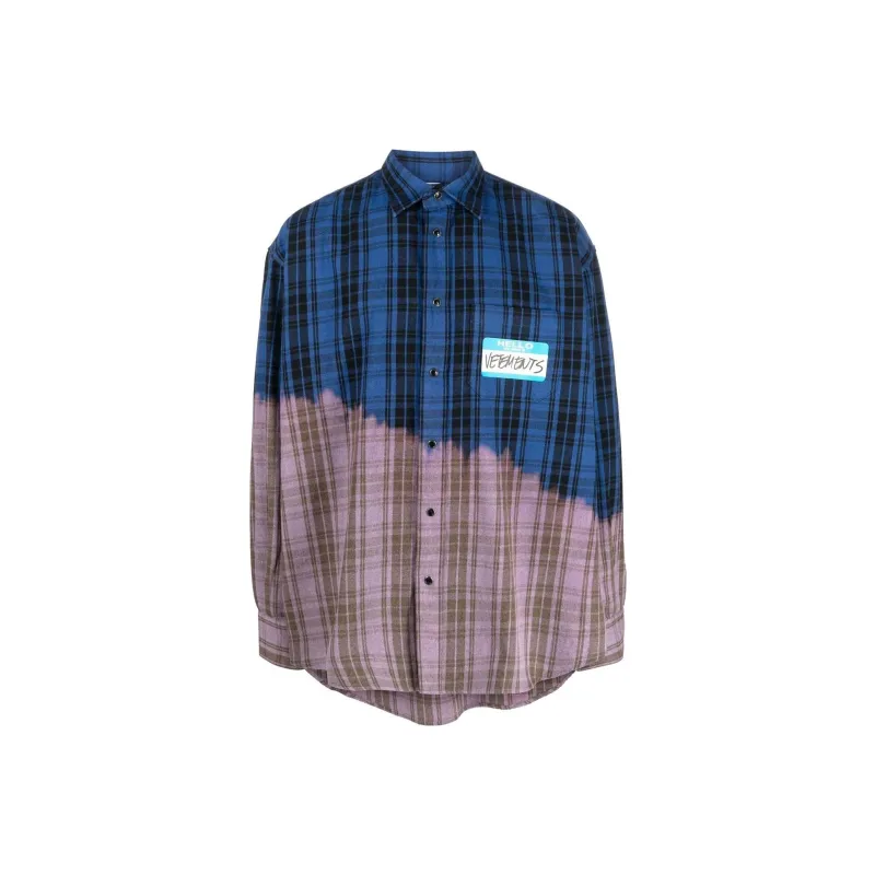 Vetements Bleach-effect Plaid Shirt-0
