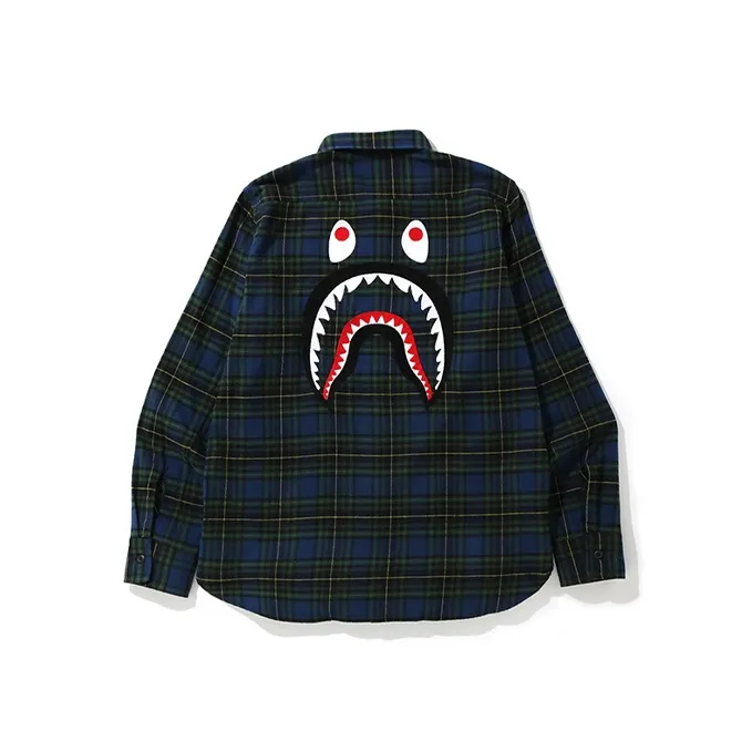 Bape Shark Flannel Check Shirt FW19-0