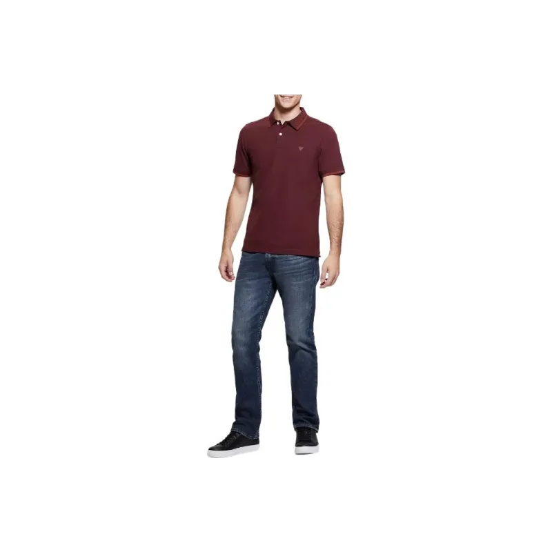 GUESS Eco Lyle Logo Polo Polo Shirt Men's Red-0