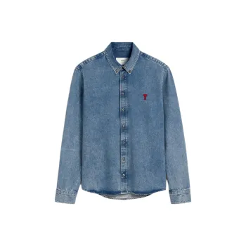 AMIPARIS Paris Ami De Coeur Curved Hem Shirt