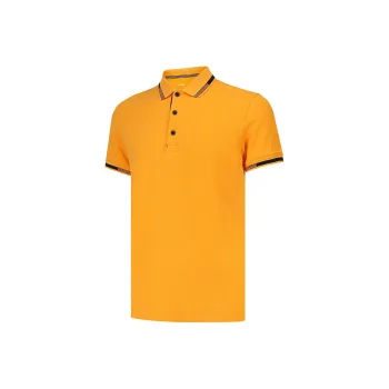 LiNing Polo Shirt Men's Child Orange Yellow