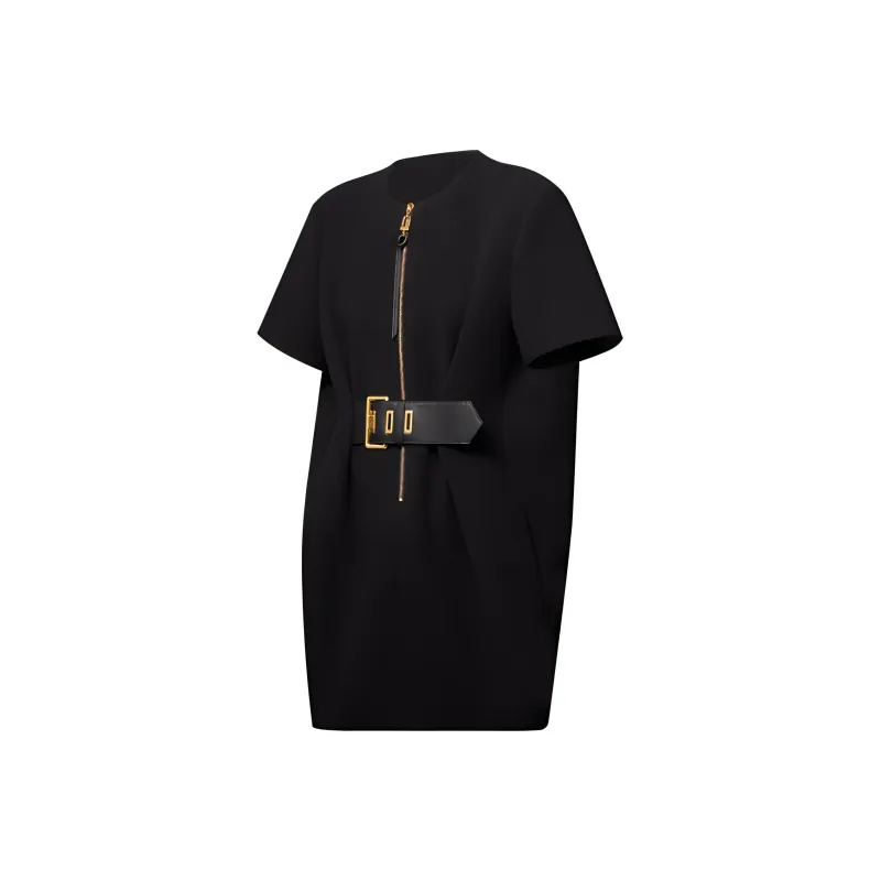 LOUIS VUITTON SS25 Short Sleeved Dresses Women's Black-2