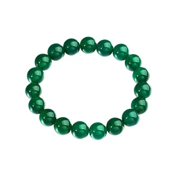 ME LUXE Green Chalcedony Beaded Jewelry, Ancient Eastern Charm Unisex