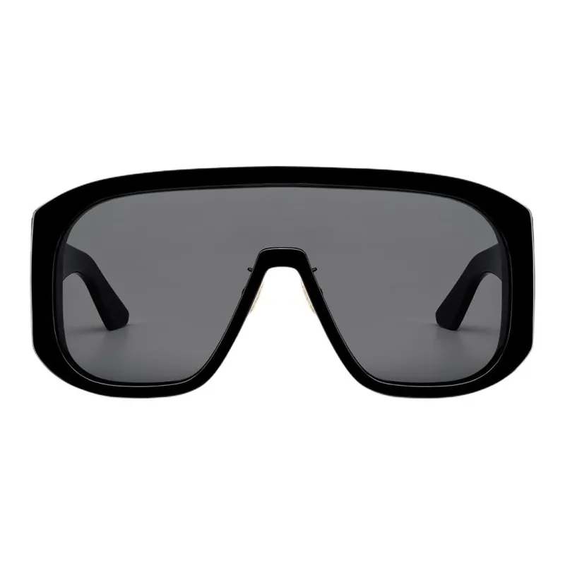 DIOR Polyamide Resin Metal Irregular Shape Sunglasses Unisex Black-1