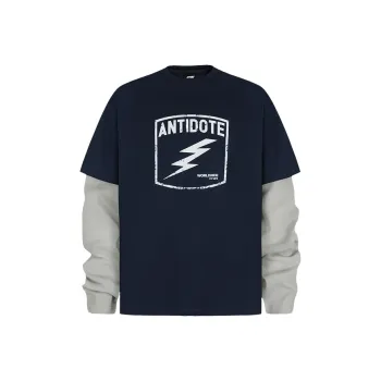 Antidote Worldwide T Shirt Unisex Navy Blue & Gray