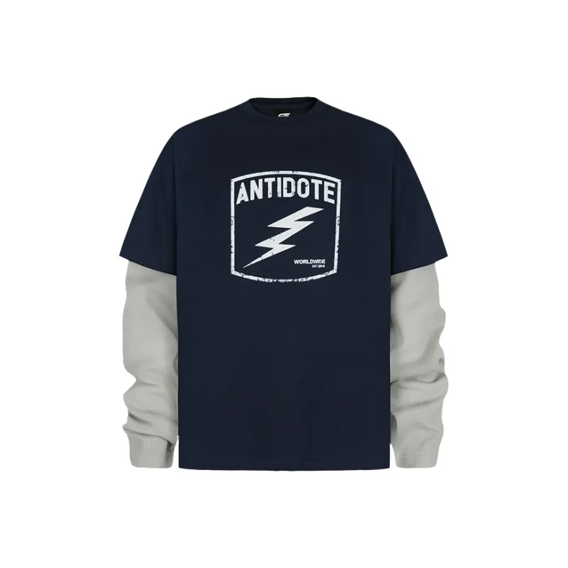 Antidote Worldwide T Shirt Unisex Navy Blue & Gray-0