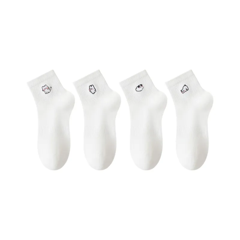 MIIOW Mid Calf Socks Women's 4 Pack-10