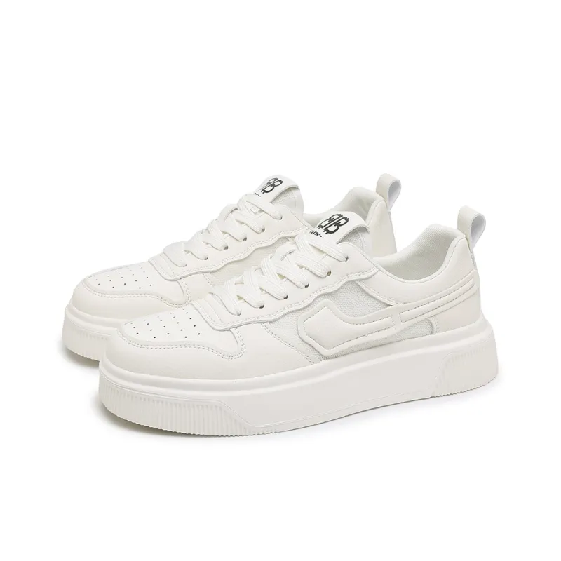 SENGUIBUCK Small White Shoes Slip Resistant And Breathable Low Top Skateboard Shoes Men's-1