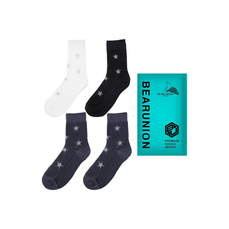 BEAR UNION Mid Calf Socks Women's 3 Pack-0
