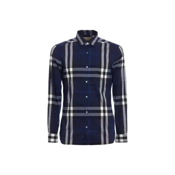 Burberry Shirt Men's Blue White