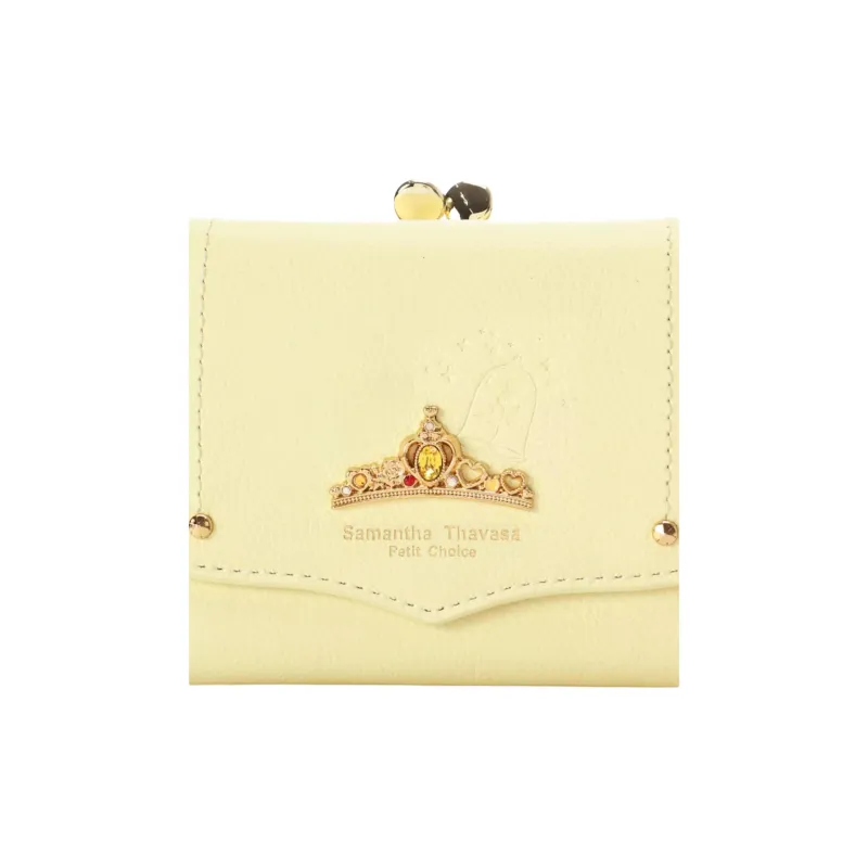 Disney Cow Leather Wallet Regular Women's Yellow-6