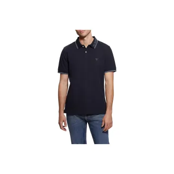 GUESS Polo Shirt Men's Blue Elegant