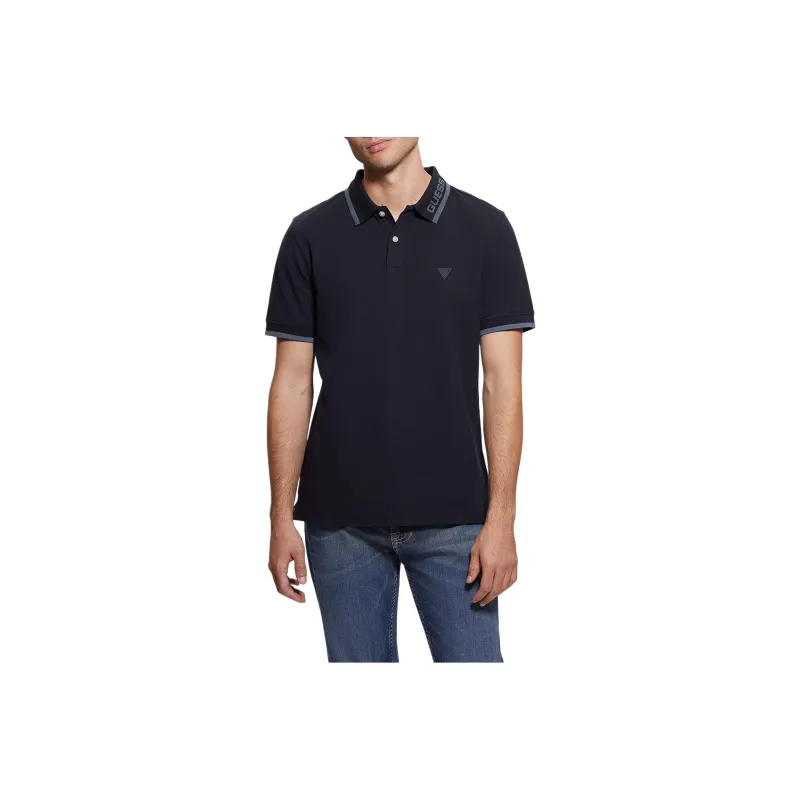 GUESS Polo Shirt Men's Blue Elegant-0