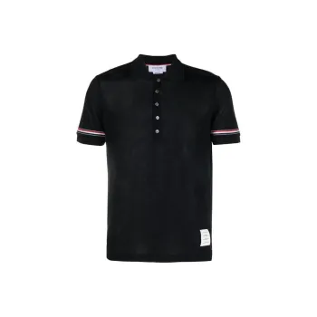 THOM BROWNE Rwb Striped Short Sleeved Polo Shirt
