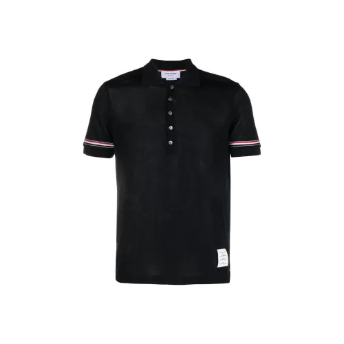 THOM BROWNE Rwb Striped Short Sleeved Polo Shirt
