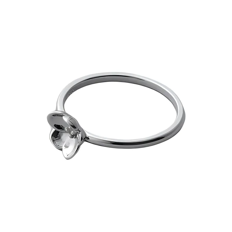 Ete 925 Sterling Silver Platinum-Coated Topaz Rings Unisex Silver-0