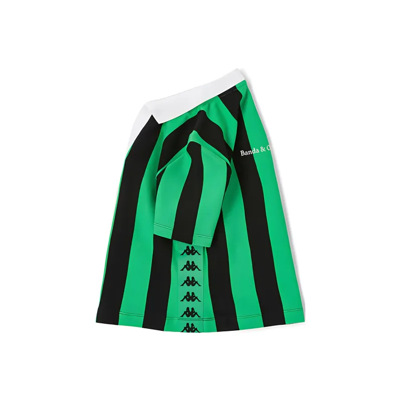 Kappa Polo Shirts Women's Irish Green Stripes Pattern 3052Y-2