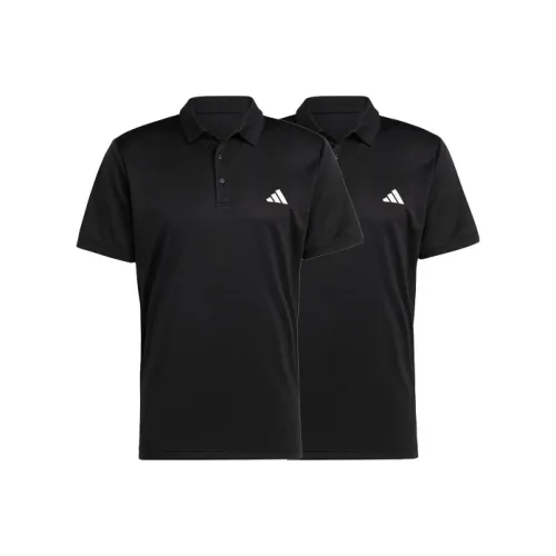 Adidas Tennis Fab Polo Shirt Polo Shirt Men's 2 Pack Black