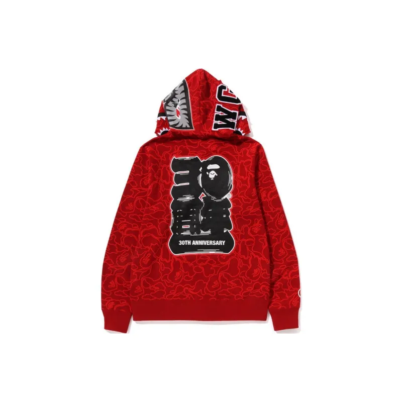 Bape 30th Anniversary Line Camo Shark Full Zip Hoodie-3