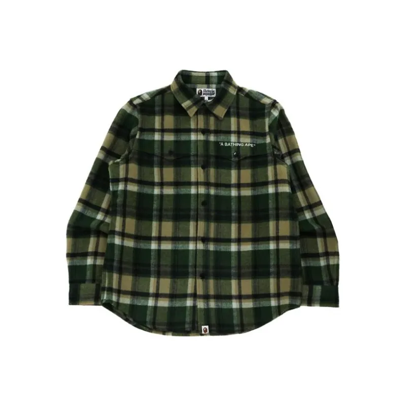 A BATHING APE Shirts Men Green-0