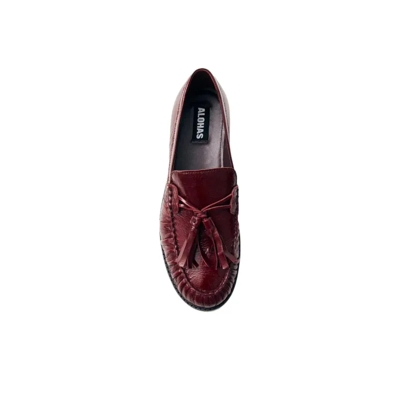 ALOHAS Marietta Oni Loafers 2cm Women's Red-2