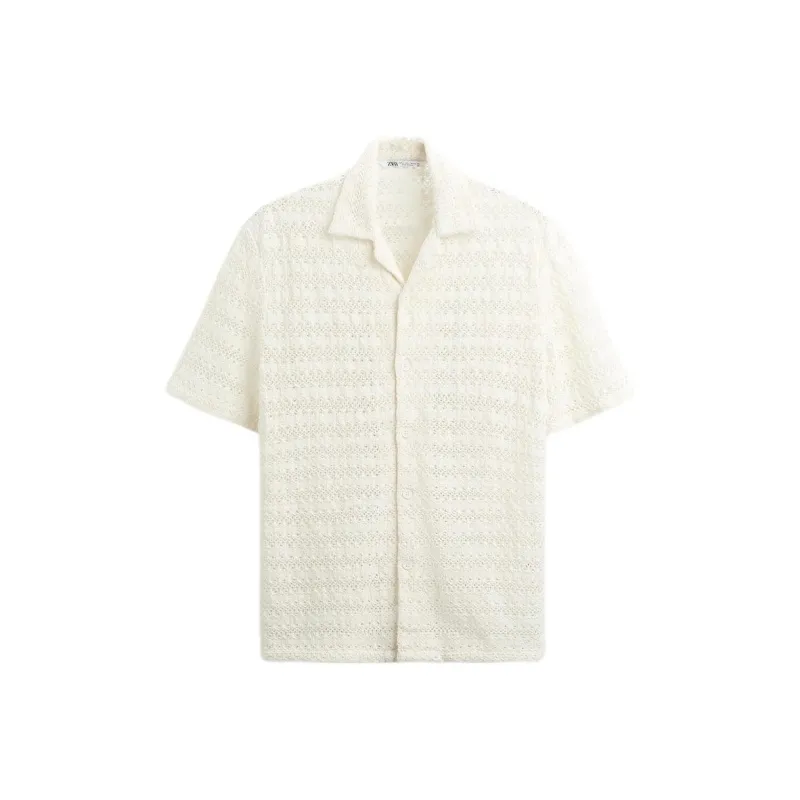 ZARA Shirts Men Frosted White-0