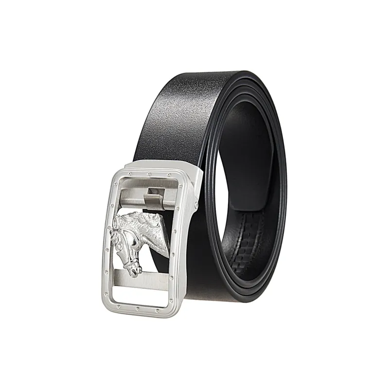 JONNY MOORE Top Grain Cow Leather Belts Men's 3.4cm-0