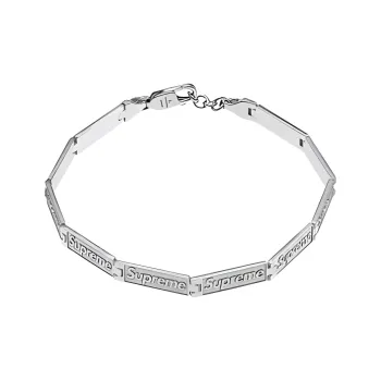 Supreme Sterling Silver Bracelets Unisex Silver