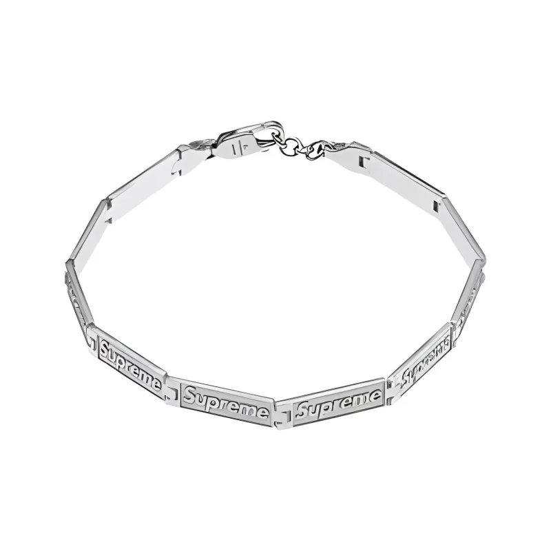 Supreme Sterling Silver Bracelets Unisex Silver-0