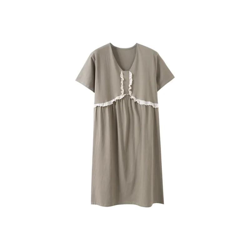 FENTENGCARE Nightgown Women's Gray-0
