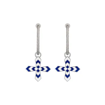 GUCCI Hoop Earrings Women's Blue