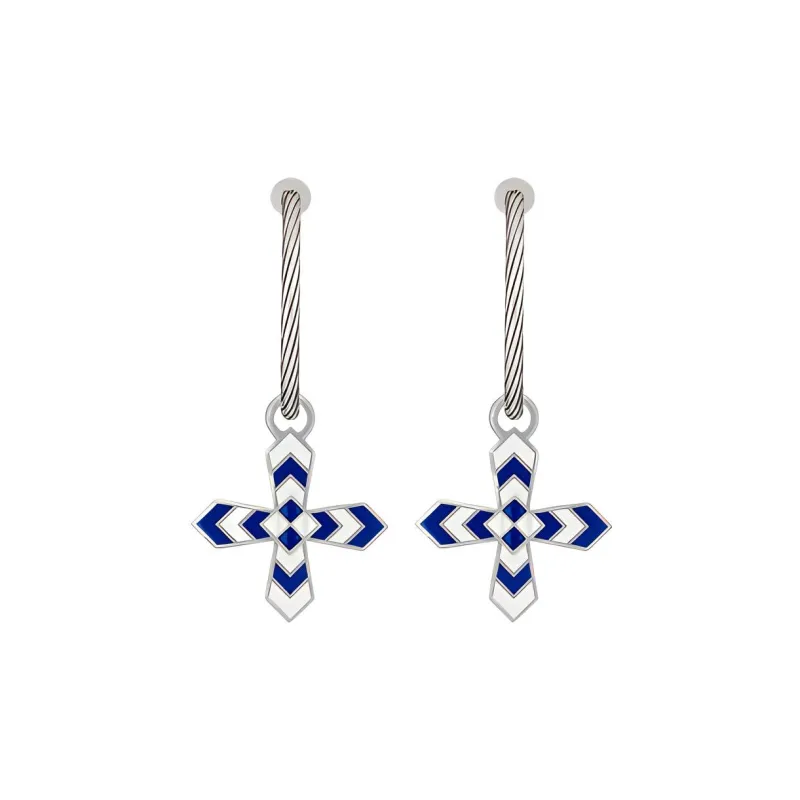 GUCCI Hoop Earrings Women's Blue-0