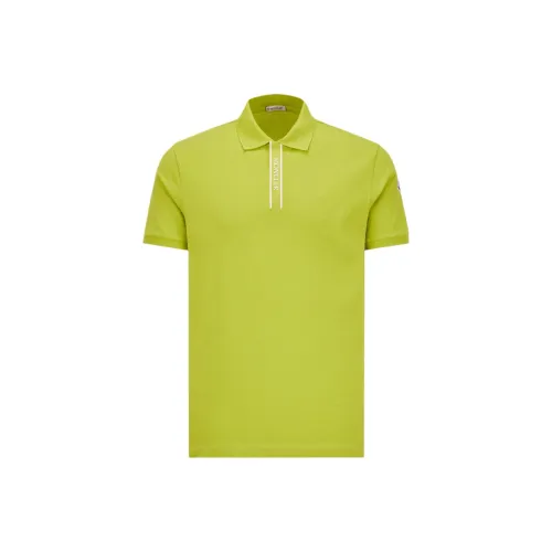 Moncler SS24 Polo Shirt Men's Yellow Stone Gray