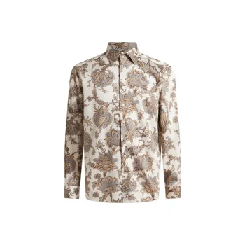 ETRO Paisley Printed Curved Hem Shirt