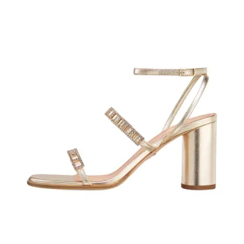 DIOR Diorissime One Strap Sandals 8cm Women's Gold