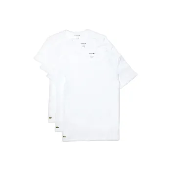 LACOSTE SS22 T Shirt Men's 1 Set 3 Pack White