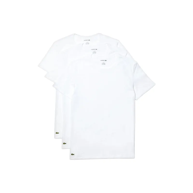 LACOSTE SS22 T Shirt Men's 1 Set 3 Pack White-0