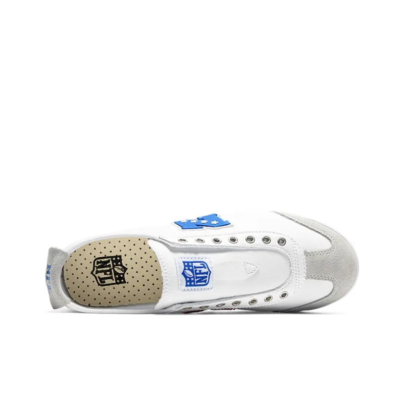 NFL Training Light Low Top Skateboard Shoes Unisex White Blue-3
