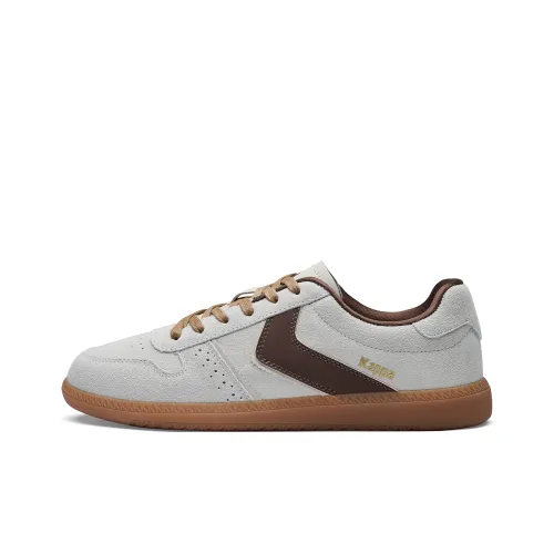 Kappa Back to Back Anti Slip Wear Resistant Low Top Skateboard Shoes Unisex Malt Beige Brown Chocolate Dark Brown