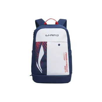 LiNing Badminton Series Polyester Backpack Regular Unisex White & Blue