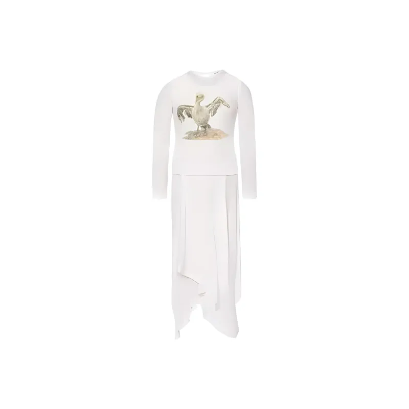 LOEWE Long-Sleeved Dresses Women's White-1