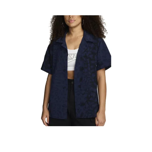 Nike Sb Print Bowler Short Sleeve Button Up Skate Shirt