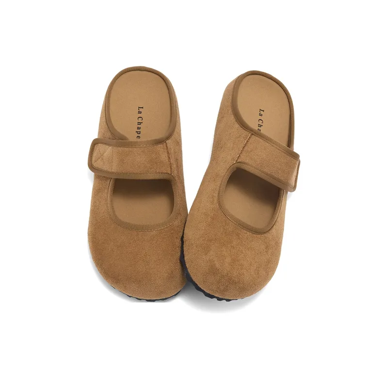 La Chapelle Abrasion Resistant Slip Resistant Wrap toe Slippers Women's Camel-2