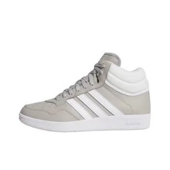 Adidas Hoops 4.0 Anti Slip Wear Resistant Mid Top Skateboard Shoes Unisex Gray