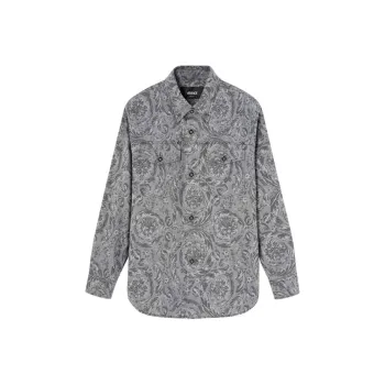 VERSACE Barocco Jacquard Long Sleeved Overshirt