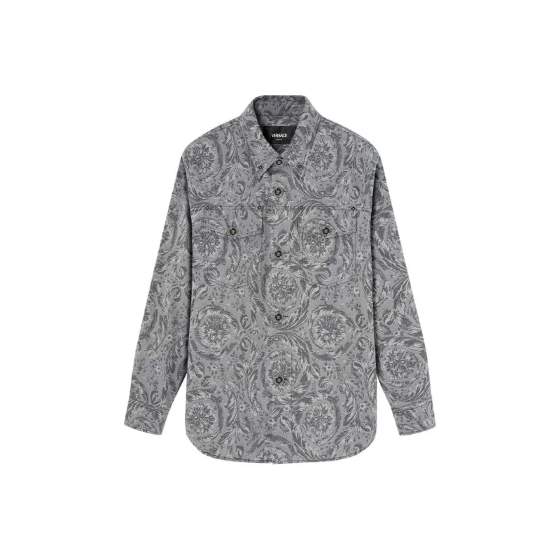 VERSACE Barocco Jacquard Long Sleeved Overshirt-0