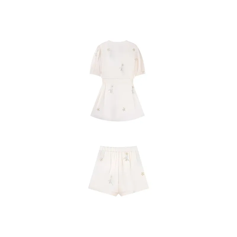 HDFULERN Casual Suit Women's Ecru-1