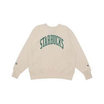 Starbucks/starbucks X Champion Beams X Starbucks Collaboration Sweatshirts Unisex Oat