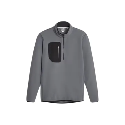 PUMA Men's Golf Quarter-zip Fleece Sweatshirt Men's Gray