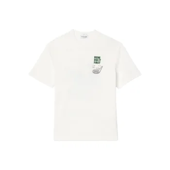 LACOSTE Regular T Shirt Unisex White